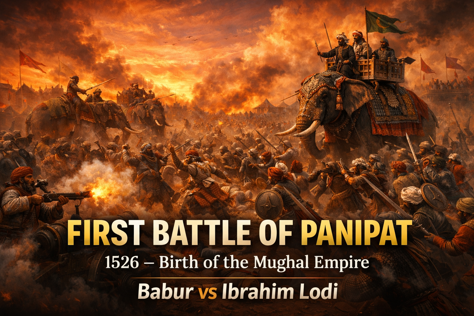 First Battle of Panipat in Telugu - మొదటి పానిపట్ యుద్ధం - 1526
