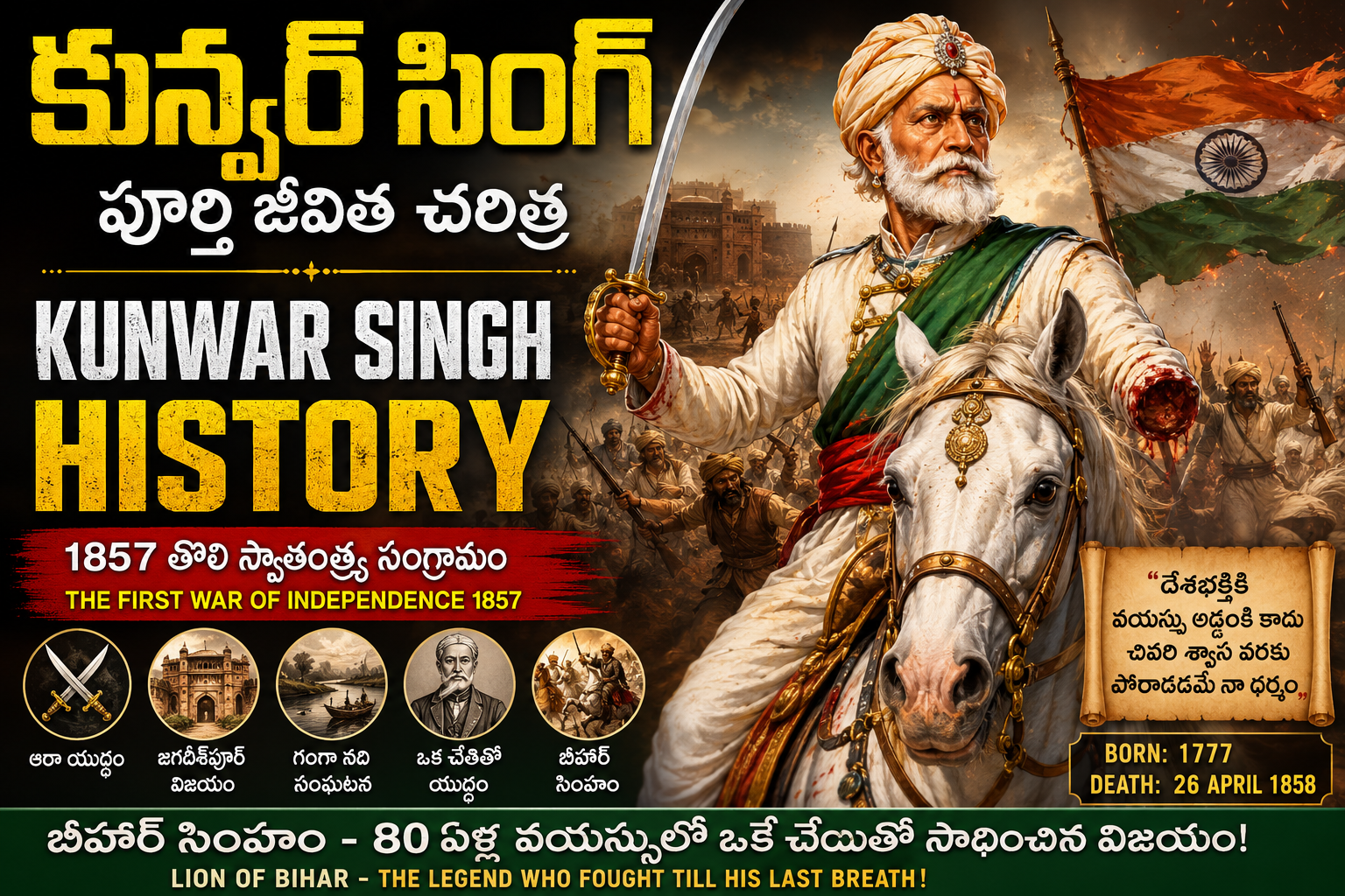 Kunwar Singh History in Telugu –1857