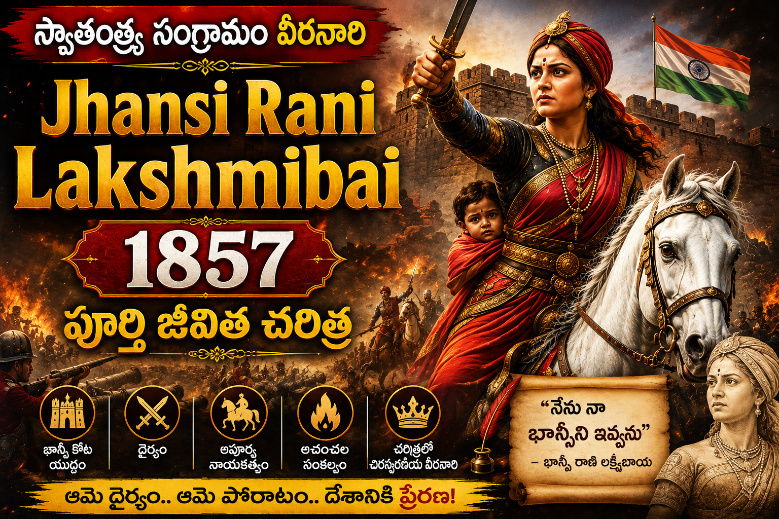 Jhansi Rani Lakshmibai – 1857